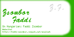 zsombor faddi business card